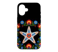 Custodia per iPhone 16 Floreale Stella Marina Folk Art Motivi Fiori
