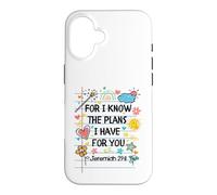 Custodia per iPhone 16 For I Know The Plans I Have For You Christian Back To School