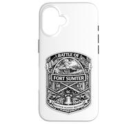 Custodia per iPhone 16 Fort Sumter Charleston Civil War Battle USA Storia americana