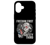 Custodia per iPhone 16 Freedom First Safety Terzo John Adams Divertente 4 luglio