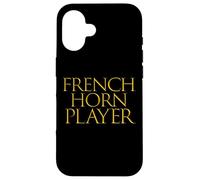 Custodia per iPhone 16 French Horn Player Wind Brass Music Instrument - French Horn