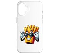 Custodia per iPhone 16 Fresco cartone animato patatine fritte con occhiali