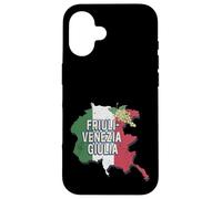 Custodia per iPhone 16 Friuli Venezia Giulia Italia Retro Regione Mappa Vintage