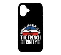 Custodia per iPhone 16 Fromage Baguette Et Vin la Trinità Francese Francese