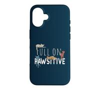 Custodia per iPhone 16 Full On Pawsitive! Bel gioco di parole da gatto retrò