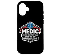 Custodia per iPhone 16 Fun Medic I'm The One They Call When The EMT inizia a sudare