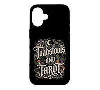 Custodia per iPhone 16 Funghi velenosi e tarocchi strega Halloween Occulto Goth Design