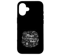 Custodia per iPhone 16 Fungo Cottagecore Boho Luna Stelle Natura Bosco Botanico