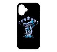 Custodia per iPhone 16 Fungo Mystical Mycology Shrooms Moon Phases Cottagecore