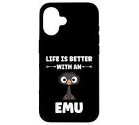 Custodia per iPhone 16 Funny animals Emus bird quote life is better with an emu