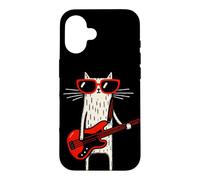 Custodia per iPhone 16 Funny Bass Cat Design - Cool Musicista Cat con basso R