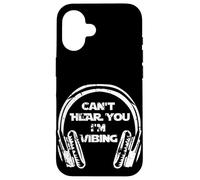 Custodia per iPhone 16 Funny Beatmaker Gamer Headset Can't Hear You I'm Vibing