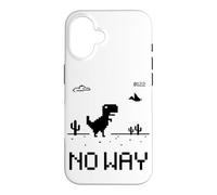 Custodia per iPhone 16 Funny Cute Pixel Offline T-Rex Game, Cool Dino Game, Gaming