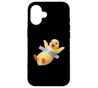 Custodia per iPhone 16 Funny Duckling Duct Tape Meme Cute Duck Bird Animal Graphic