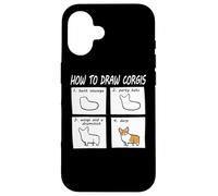 Custodia per iPhone 16 Funny How To Draw Pembroke Welsh Corgi Dog Lover