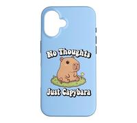 Custodia per iPhone 16 Funny Kids Kawaii Meme Chill No Thoughts Just Capybara Vibes