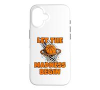 Custodia per iPhone 16 Funny Let the Madness Begin Basketball Bracket Players Lover