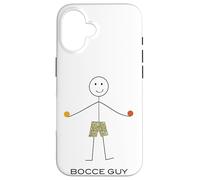 Custodia per iPhone 16 Funny Men Bocce Ball, Boy Bocci Gifts