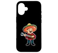 Custodia per iPhone 16 Funny Mexico Mariachi Cinco de Mayo Fiesta Chitarra