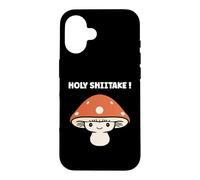 Custodia per iPhone 16 Funny minimalist mushroom simple holy shiitake