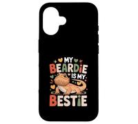 Custodia per iPhone 16 Funny My Beardie Is My Bestie - Drago barbuto