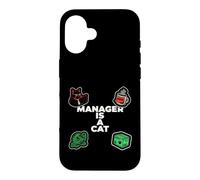 Custodia per iPhone 16 Funny Office Humor Manager Is A Cat Feline Boss
