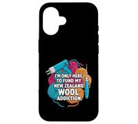 Custodia per iPhone 16 Funny Rug Tufting Gun New Zealand Wool Addiction