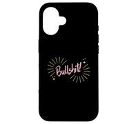 Custodia per iPhone 16 Funny Sarcastic Adult Joke Womens Cute Pink Bullshit