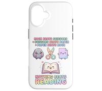 Custodia per iPhone 16 Funny Teacher Nothing Beat Book Rock Paper Scissors