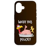 Custodia per iPhone 16 Funny Turkey What the Pluck Camicia del Ringraziamento Uomo Donna