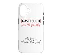 Custodia per iPhone 16 Gästebuch Mein 50. Geburtstag Libro degli ospiti Firma