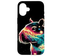 Custodia per iPhone 16 Galactic Capybara Voyage Notte stellata Wildlife Odyssey