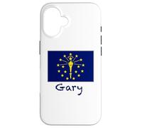 Custodia per iPhone 16 Gary Indiana Bandiera USA Souvenir