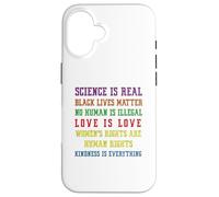 Custodia per iPhone 16 Gay Pride Science Is Real Black Lives Matter Love Is Love