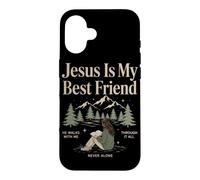 Custodia per iPhone 16 Gesù è il mio migliore amico Fede cristiana Culto religioso
