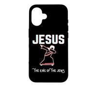 Custodia per iPhone 16 Gesù il re degli ebrei Dio cristiano Natale Pasqua