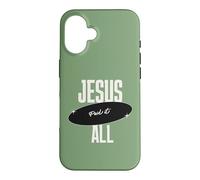 Custodia per iPhone 16 Gesù Paid It All For Me Christian Faith Message Inspiration