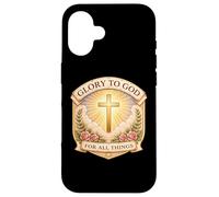 Custodia per iPhone 16 Gloria cristiana a Dio per tutte le cose Gesù Cristo Donna