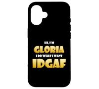 Custodia per iPhone 16 Gloria Joke IDGAF Meme Funny Halloween Costume For Glorias