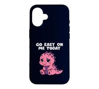 Custodia per iPhone 16 Go Easy On Me Today Simpatico dinosauro divertente supporto emotivo