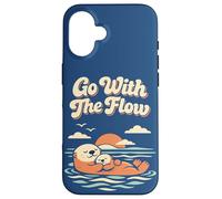 Custodia per iPhone 16 Go With The Flow Cute Sea Otter Retro Animal
