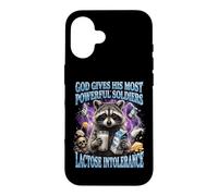 Custodia per iPhone 16 God Gives His Most Powerful Soldiers Lactose Intolerance