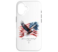 Custodia per iPhone 16 GOD is Not Finished Yet - Vintage Watercolor Eagle 1776