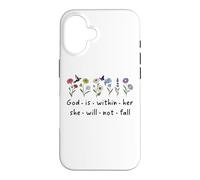 Custodia per iPhone 16 God is Within Her She Will Not Fall Christian Butterfly 46:5