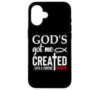 Custodia per iPhone 16 God's Got Me Christian Ephesians 2:10 Created With a Purpose