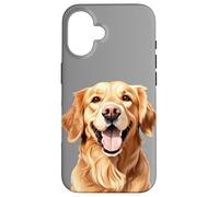 Custodia per iPhone 16 Golden Retriever Bravo Ragazzo