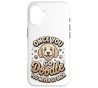 Custodia per iPhone 16 Goldendoodle Mom Goldendoodle Dad Once You Go Doodle Proprietario