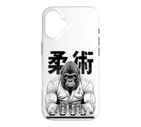 Custodia per iPhone 16 Gorilla Jiu Jitsu Ju Jutsu MMA BJJ Grappling Scacchi Kanji Ape