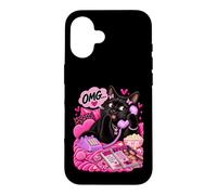 Custodia per iPhone 16 Gossip Cats Purr-ty Y2K - Umorismo rosa