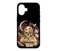 Custodia per iPhone 16 Gothic Botanical Skull Moon Grimoire Dark Academia Book Love